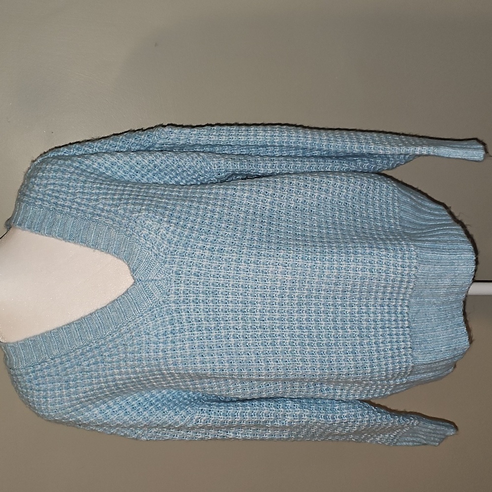 American Eagle Outfitters Sky Blue V-Neck Sweater